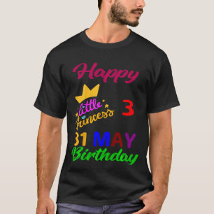 Kinder Mai Mädchen Geburtstag 31. Mai 3. Geburtsta T-Shirt