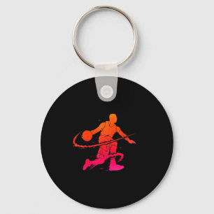 Kinder Männer Basketball Spieler Trainer Dribbling Schlüsselanhänger