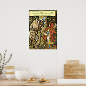Kinder-Märchen-Rotkäppchen und Wolf Poster (Küche)
