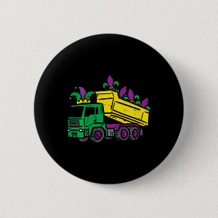 Kinder Mardi Gras Dump LKW Niedliche Bauboten Button