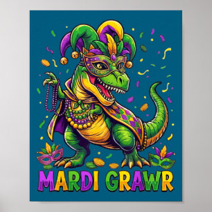 Kinder Mardi Grawr Rex Dinosaurus Kleinkind Poster