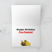 Kinder - Maßgeschneiderter BauDigger 5. Geburtstag Karte (Innenseite)