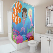 Kinder Meerjungfrau Freunde unter dem Duschvorhang (Beispiel)