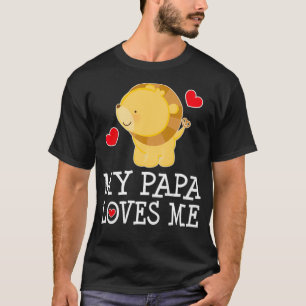 Kinder Mein Papa liebt mich Löwe Enkel T-Shirt