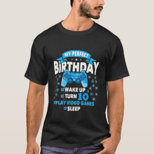 Kinder mein perfektes 10. Geburtstag Gamer Boy Ges T-Shirt