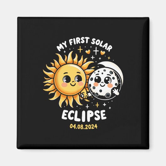 Kinder meine ersten Solar Eclipse Kindermädchen 20 Magnet (Vorne)