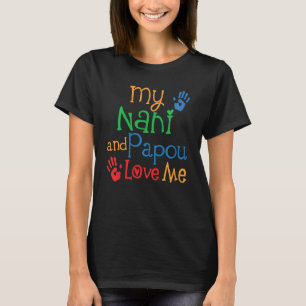 Kinder meine Nani und Papou Liebe Ich Großkind T-Shirt