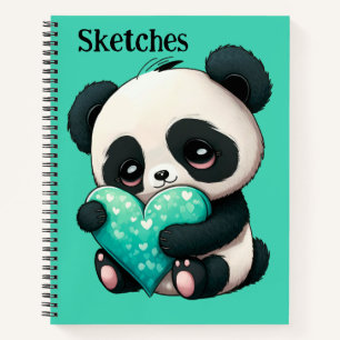 Kinder meine Panda Sketch Notizblock
