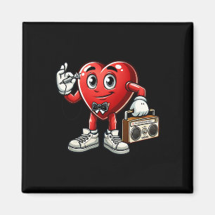 Kinder Mens Retro 80er 90er Disco Tanz Herzschlag Magnet