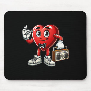 Kinder Mens Retro 80er 90er Disco Tanz Herzschlag Mousepad