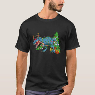 Kinder Merry Rexmas Dinosaur Weihnachtskind Jungen T-Shirt