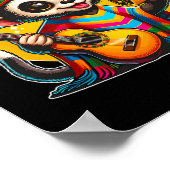 Kinder mexikanischer Affe mit Sombrero und Poncho Poster (Ecke)