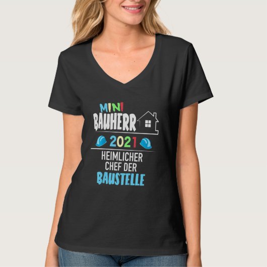 Kinder Mini-Builder Idee Party H T-Shirt (Vorderseite)