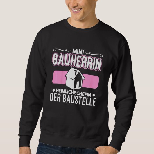 Kinder Mini Builder Secret Boss der Baustelle Sweatshirt (Vorderseite)