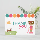 Kinder Mini Golf Geburtstag Danke (Stehend Vorderseite)