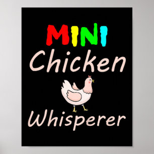 Kinder Mini-Hühnerflüsterer Hühner Lustig _1 Poster