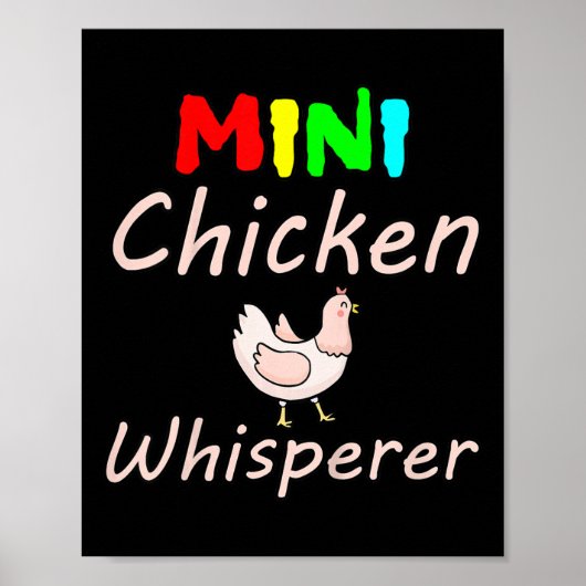 Kinder Mini-Hühnerflüsterer Hühner Lustig _1  Poster (Vorne)
