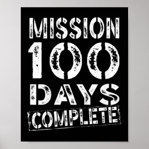 Kinder Mission 100 Tage der Schule Komplett Junge Poster