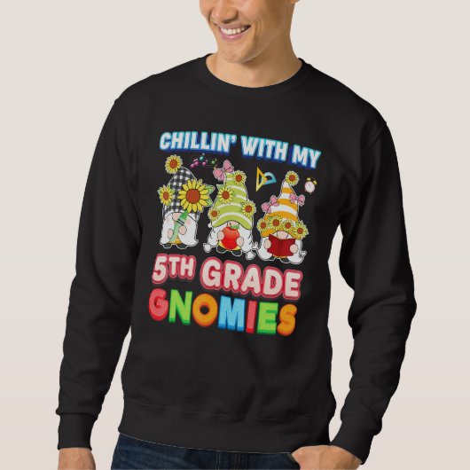 Kinder mit 5. Grade Gnomies Fünfter Lehrer Ki Sweatshirt (Vorderseite)