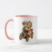 Kinder mit altem Auto zurück. Tasse (Links)