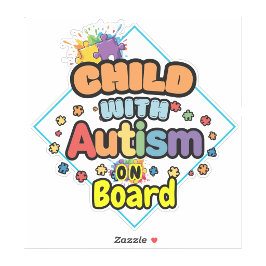 Kinder mit Autismus an Bord Auto Aufkleber Schild