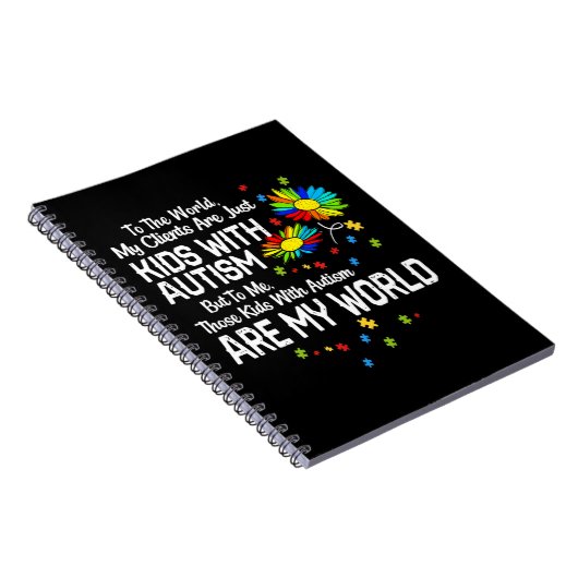 Kinder mit Autismus sind meine Welt BCBA RBT ABA T Notizblock (Rechte Seite)