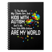 Kinder mit Autismus sind meine Welt BCBA RBT ABA T Notizblock (Vorderseite)