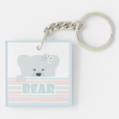 Kinder mit Bärenbildern, kindisch Schlüsselanhänger (Rückseite)