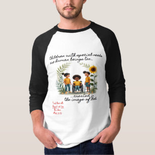Kinder mit besonderen Bedürfnissen 3/4 Raglan T - T-Shirt