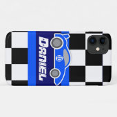 Kinder mit blauem Sportwagen Case-Mate iPhone Hülle (Rückseite (Horizontal))