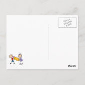 Kinder mit Bleistift Postkarte (Rückseite)
