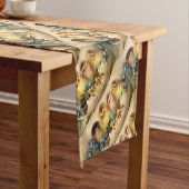 KINDER MIT BLUME IM OSTEREI KURZER TISCHLÄUFER (Beispiel)