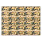 KINDER MIT BLUME IM OSTEREI TISCHDECKE (Vorderseite (Horizontal))