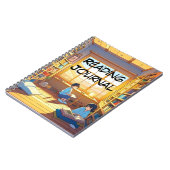 Kinder mit Büchern lesen Zeitschrift Anime style Notizblock (Linke Seite)