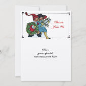 KINDER MIT CHRISTMAS GIFTS - Champagner metallisch Einladung (Rückseite)