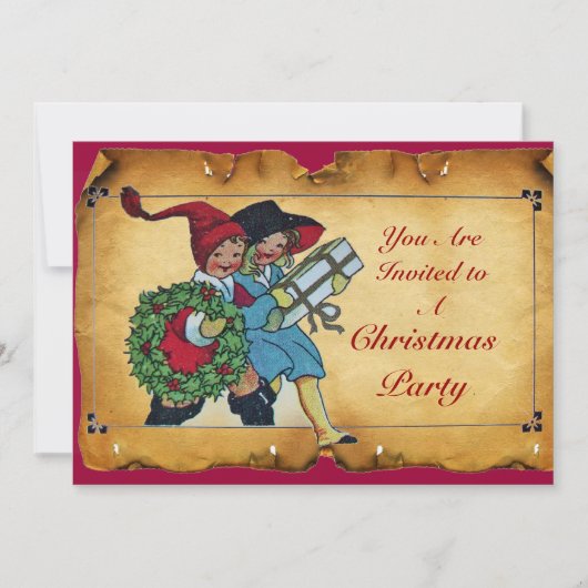 KINDER MIT CHRISTMAS GIFTS - EINLADUNG (Vorderseite)