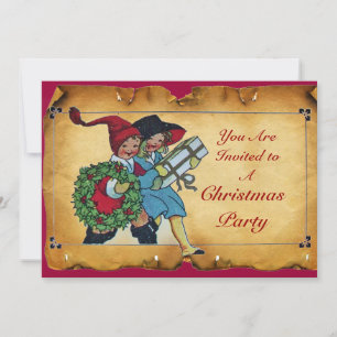 KINDER MIT CHRISTMAS GIFTS - EINLADUNG