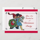 KINDER MIT CHRISTMAS GIFTS EINLADUNG (Vorne/Hinten)