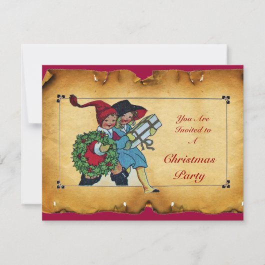 KINDER MIT CHRISTMAS GIFTS - EINLADUNG (Vorderseite)