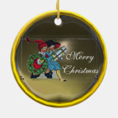 KINDER MIT CHRISTMAS GIFTS KERAMIKORNAMENT (Hinten)