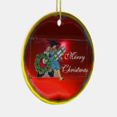 KINDER MIT CHRISTMAS GIFTS KERAMIKORNAMENT (Rechts)