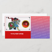 KINDER MIT CHRISTMAS GIFTS Monogramm Feiertagskarte (Vorne/Hinten)