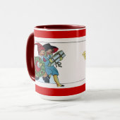 KINDER MIT CHRISTMAS GIFTS TASSE (Vorderseite Links)