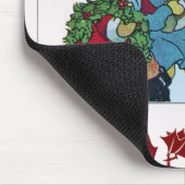 KINDER MIT CHRISTMAS GIFTS UND ROTEN FLORALEN MOUSEPAD (Ecke)