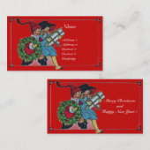 KINDER MIT CHRISTMAS GIFTS VISITENKARTE (Vorne/Hinten)