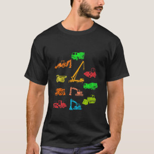 Kinder mit Digger & Co-Baustelle T-Shirt