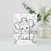 Kinder mit festem Hund färben sich Postkarte (Stehend Vorderseite)