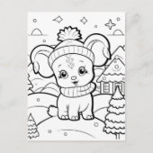 Kinder mit festem Hund färben sich Postkarte (Vorderseite)