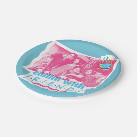 Kinder mit FRIENDS™ Pappteller (Schrägansicht)