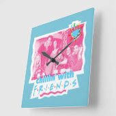 Kinder mit FRIENDS™ Quadratische Wanduhr (Winkel)